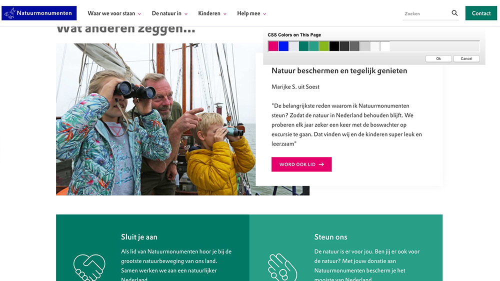 Kleurenschema Natuurmonumenten